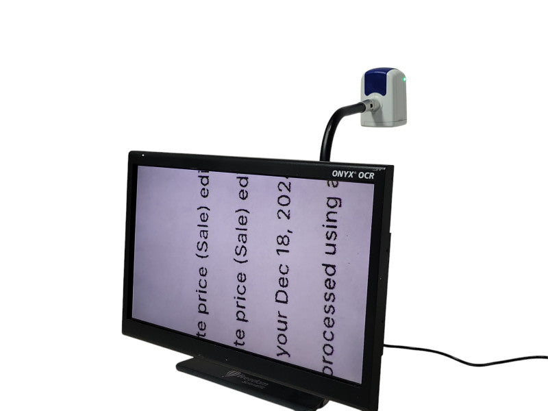 Freedom Scientific Onyx OCR CVC-DP-OCR-C-US Clearview speech monitor, read _