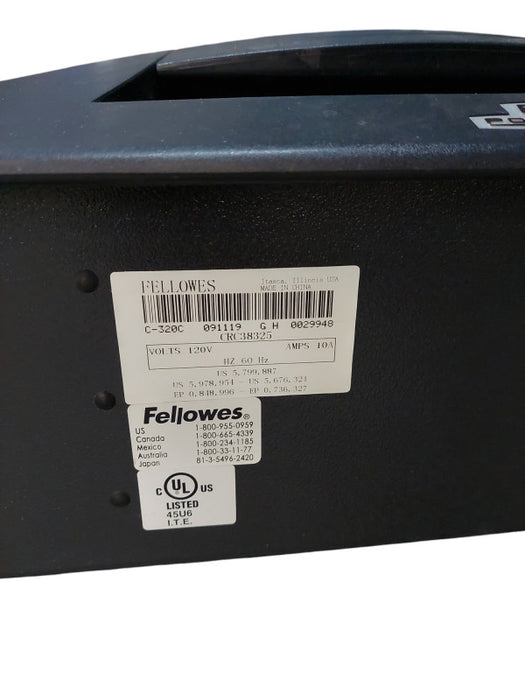 Fellows PowerShred Model: C320-C  -   CD's & Paper  =
