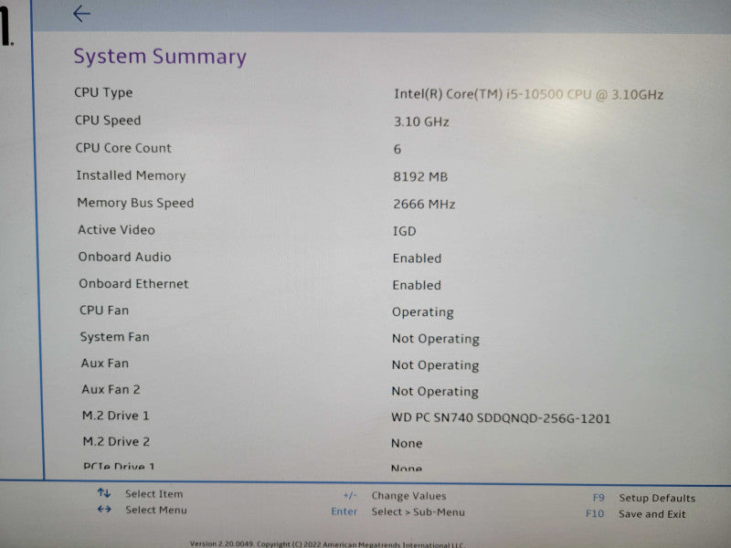 Lenovo ThinkStation P340 Mini Desktop i5-10500 8GB RAM 256GB NVMe  !