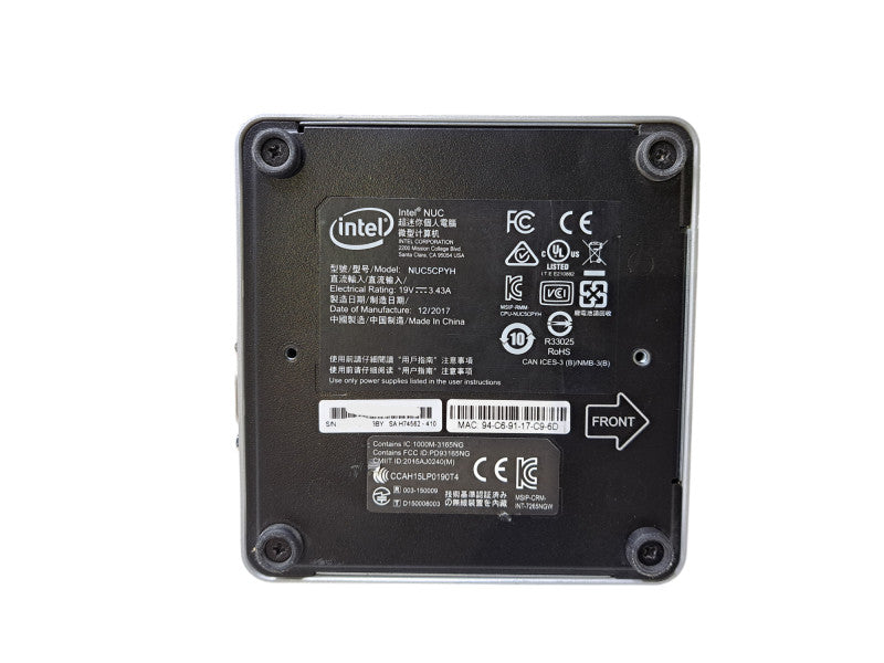 Intel NUC5CPYH Mini PC | Celeron N3050 @1.60GHz, 4GB Ram, No HDD/OS