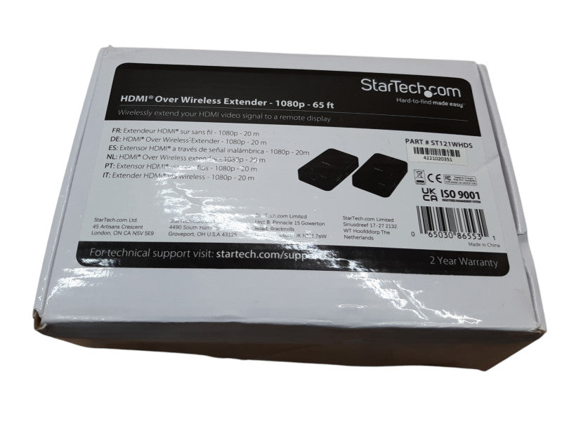 Open-Box StarTech HDMI over Wireless Extender Kit ST121WHD2, 1080p, 65ft 20m