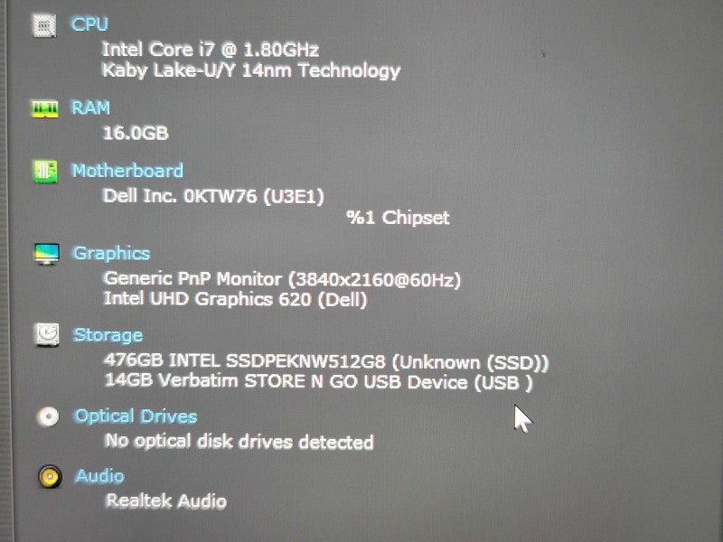 Dell XPS 9380| i7-8565U| 16GB RAM| 512GB SSD NO BATTERY READ  β BudLap