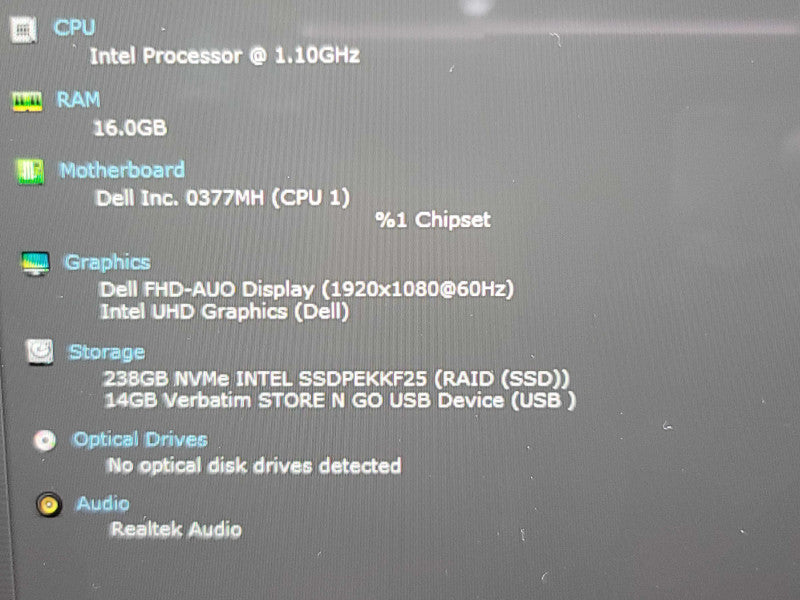 Dell XPS 13 7390| i7-10710U| 16GB RAM| 256GB SSD PARTS/REPAIR  β Lap200