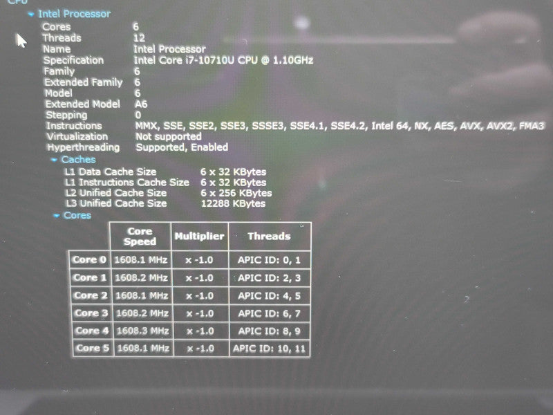 Dell XPS 13 7390| i7-10710U| 16GB RAM| 256GB SSD PARTS/REPAIR  β Lap200