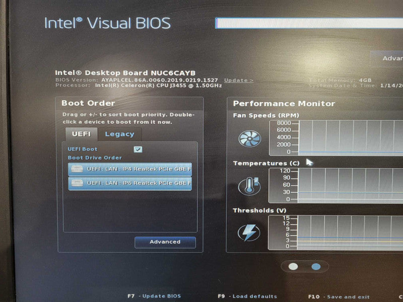 Intel NUC NUC6CAY Mini PC | Celeron J3455 @1.50GHz, 4GB RAM, No HDD/OS !