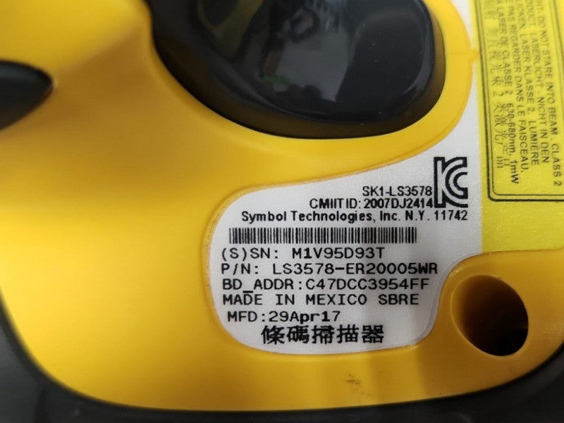 Symbol DS3578-CF007WR Wireless Bluetooth 2D Handheld Barcode Scanner, READ