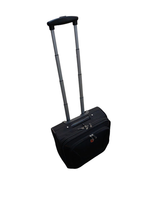 Swiss Gear Travel Bag/Suitcase on Wheels/Roll Behind Bag Med Size 14x16x8  =