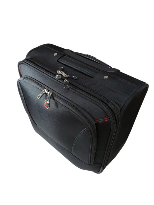 Swiss Gear Travel Bag/Suitcase on Wheels/Roll Behind Bag Med Size 14x16x8  =