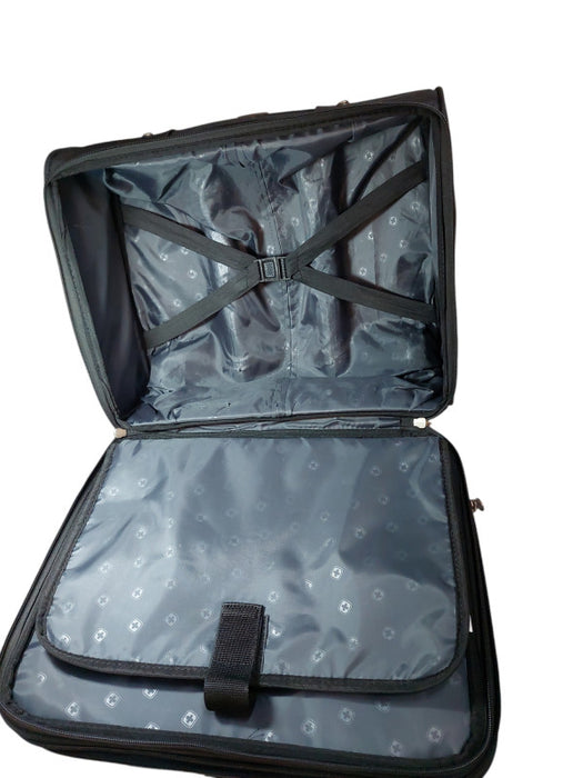 Swiss Gear Travel Bag/Suitcase on Wheels/Roll Behind Bag Med Size 14x16x8  =