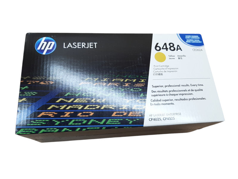 HP Laserjet 648A Print Cartridges, Cyan CE261A, Yellow CE262A, Magenta CE263A