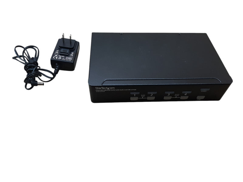 StarTech 4-Port DVI USB KVM Switch, SV431DVIUA, Audio, w/ Power Adapter Q