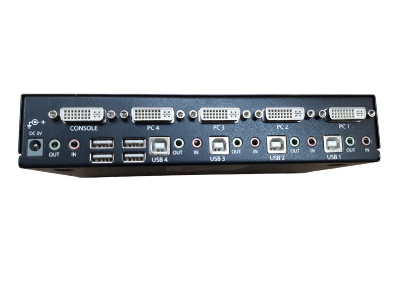 StarTech 4-Port DVI USB KVM Switch, SV431DVIUA, Audio, w/ Power Adapter Q