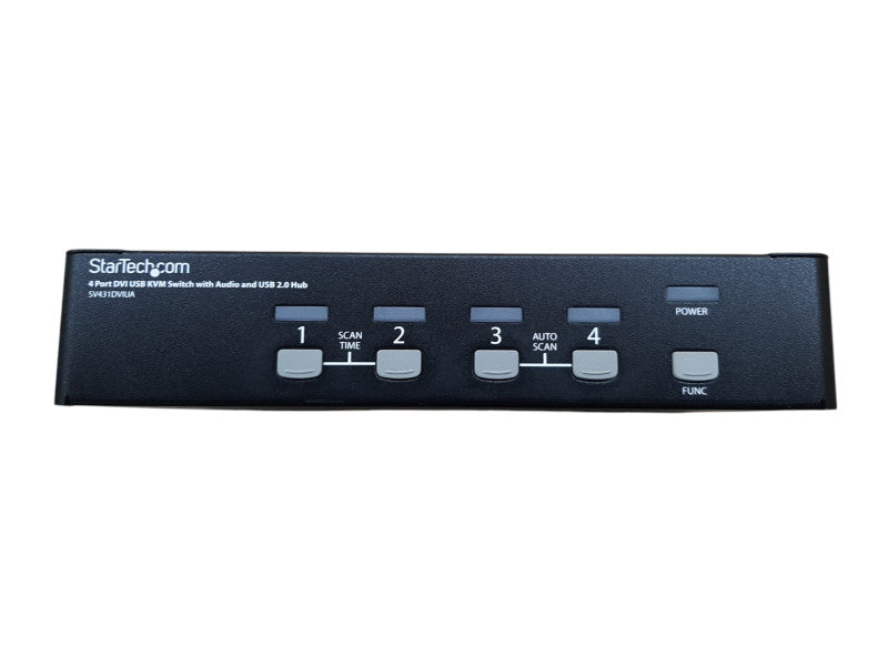 StarTech 4-Port DVI USB KVM Switch, SV431DVIUA, Audio, w/ Power Adapter Q