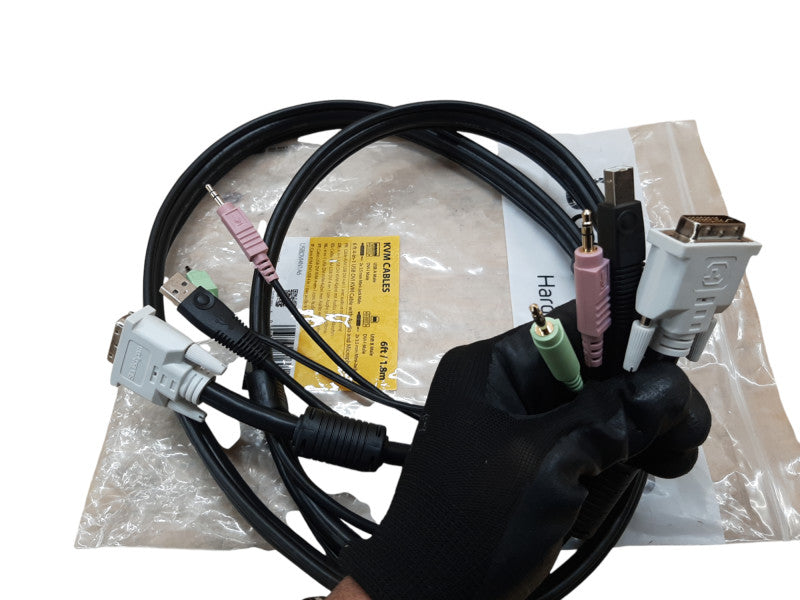StarTech KVM Cables, 6ft 4in1 USB DVI KVM Cable with Audio & Microphone Q