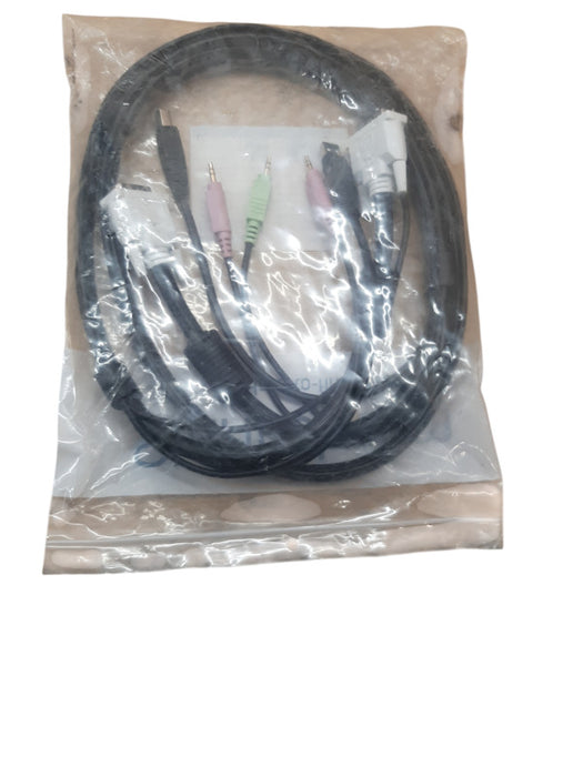 StarTech KVM Cables, 6ft 4in1 USB DVI KVM Cable with Audio & Microphone Q