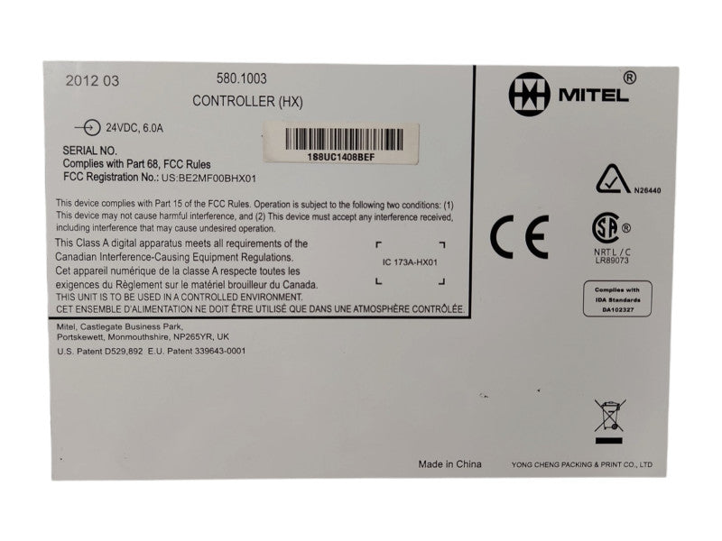 Mitel 5000 HX 580.1003 Controller HX Processor Module 580.3000 580.2304, READ