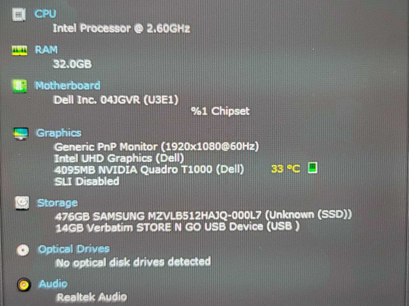 Dell Precision 7550| i7-10750H| 32GB DDR4| Quadro T1000| 512GB SSD  β Lap200