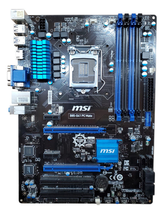 MSI B85-G41 PC Mate Motherboard | No CPU/RAM | No I/O | *READ*