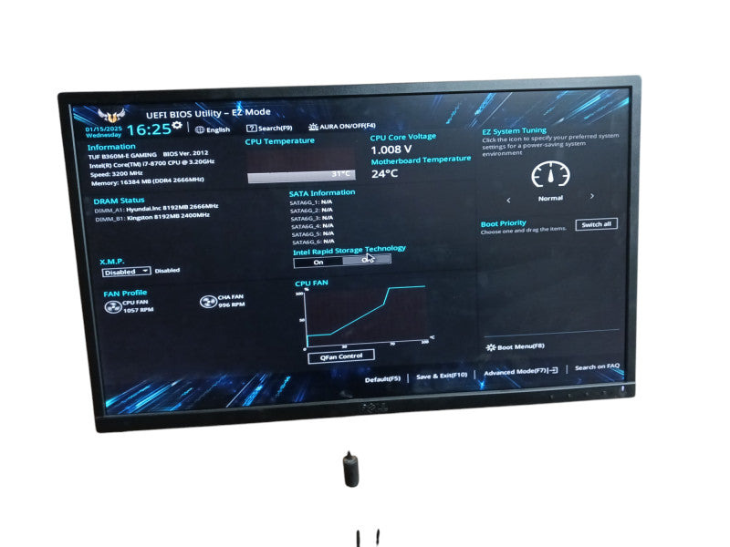 Cooler Master Intel i7-8700 Asus TUF B360M 16GB DDR4 Tower Desktop Q