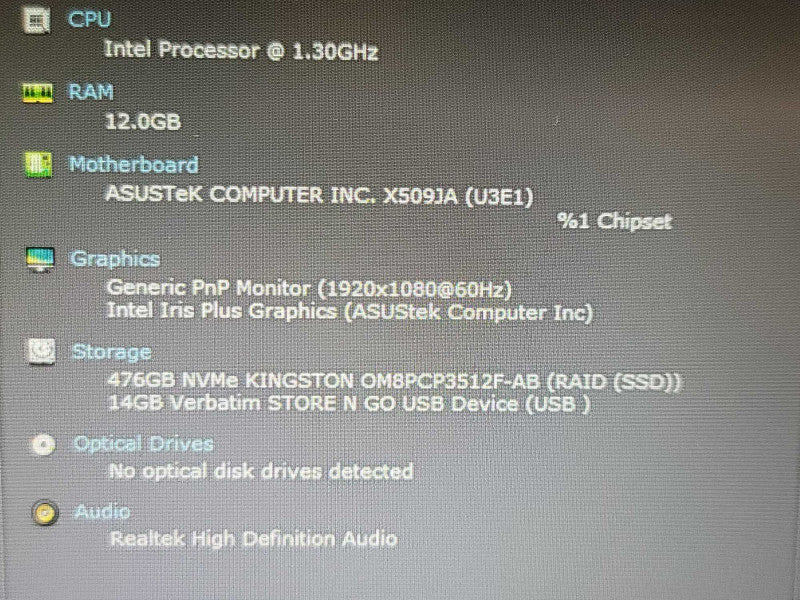 ASUS ExpertBook P1 | i7-1065G7| 12GB RAM| 512GB SSD  β Lap200