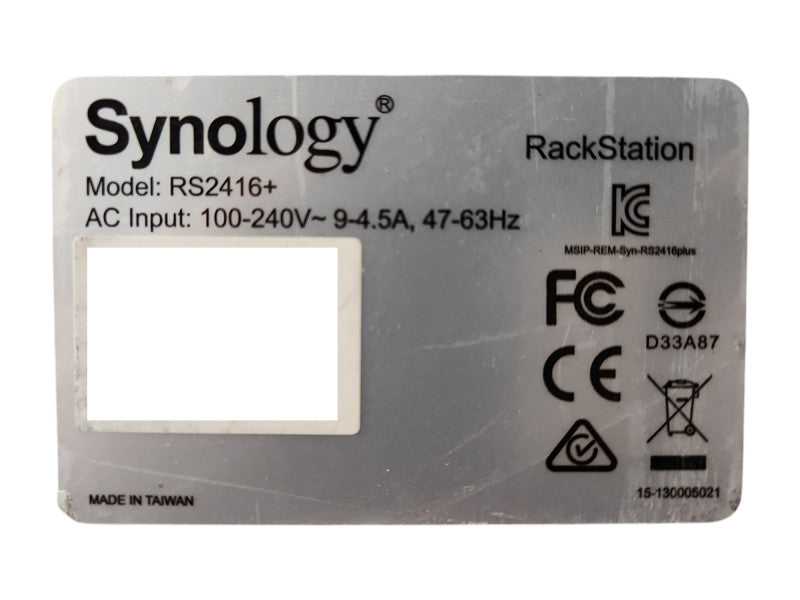 Synology RS2416+ 12 Bays Rackstation NAS, No Caddies, READ
