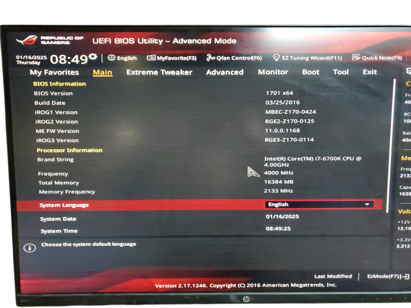 Custom Desktop Asus Maximus hero VIII Intel Core I7-6700K 16GB ram [READ]