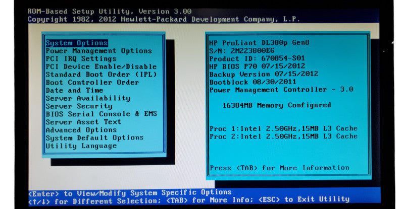 HP ProLiant DL380p Gen8 | 2x E5-2640 0 | 16GB DDR3 | No HDD | P420i