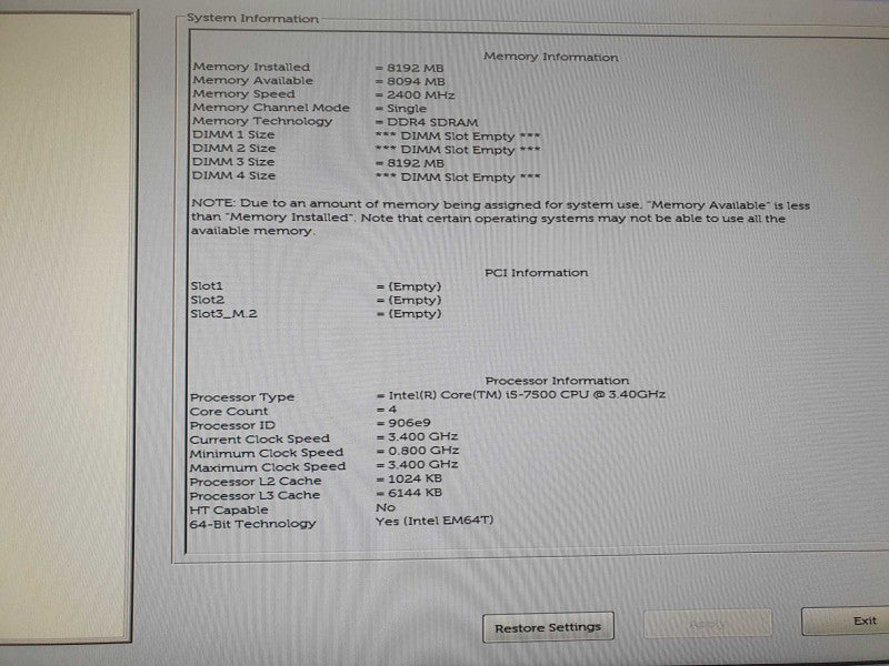 Dell Optiplex 7050 SFF | i5-7500 @ 3.4GHz | 8GB DDR4 | No HDD/OS Q
