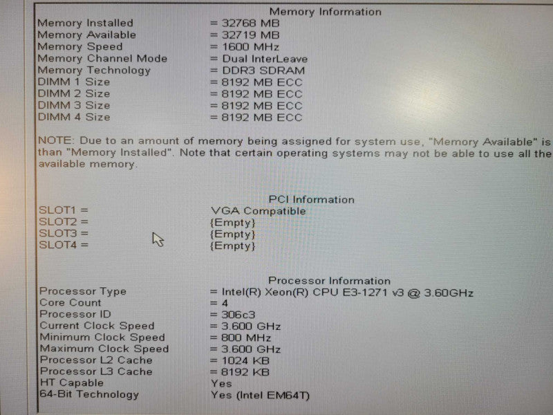 Dell Precision T1700, Xeon E3-1271 v3 @ 3.6GHz, 32GB RAM, NO HDD,QUADRO K2000 !