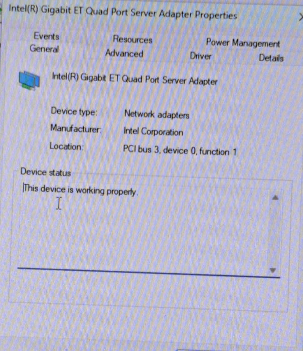 Dell Intel PRO/1000 ET Quad Port Server Adapter  MY-0HM9JY