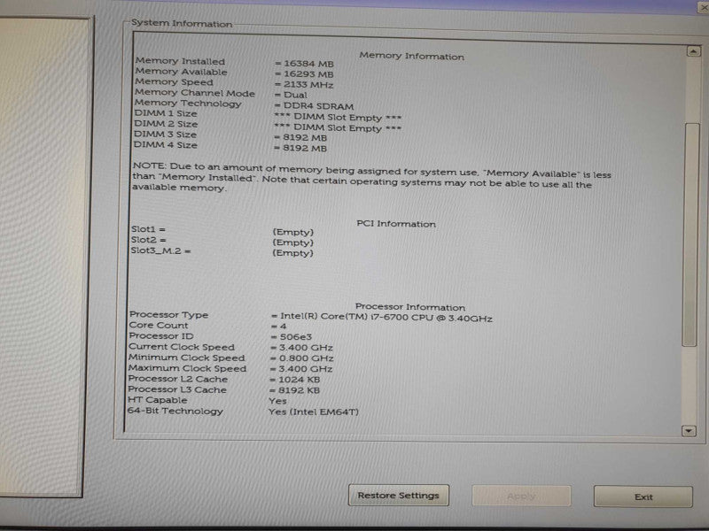 Dell Optiplex 7040 SFF | i7-6700 @ 3.4GHz | 16GB DDR4 | No HDD/OS