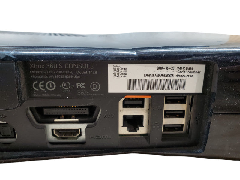 Microsoft Xbox 360 S Console | Model 1439 | Console Only | No HDD