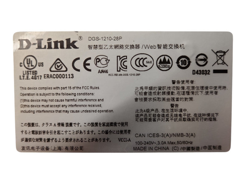 D-Link DGS-1210-28P, 28-Port Gigabit PoE 4x SFP Web Smart Switch