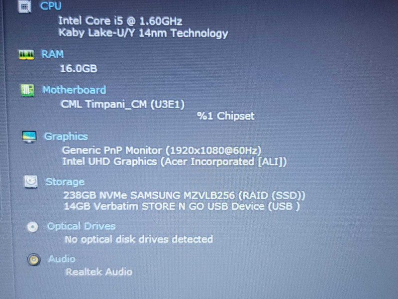 Acer TravelMate P214| i5-10210U| 16GB DDR4| 256GB SSD β Lap200
