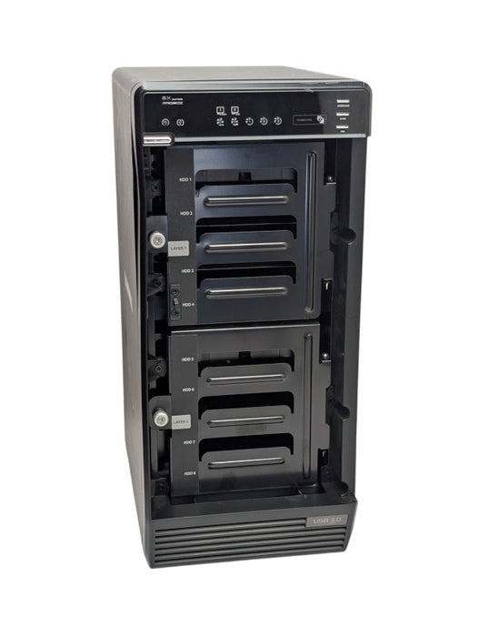 MediaSonic USB 3.0 8x Bay HDD Enclosure ProBox H82-SU3S2 with 2x 4TB HDDs REA -