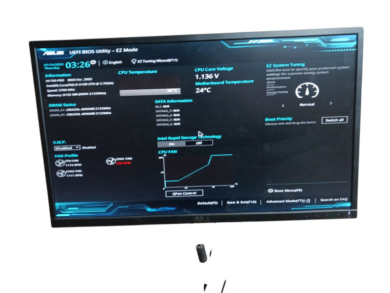Cooler Master Intel i3-6100 Asus H170I-PRO 8GB DDR4 Shuttle Desktop Q