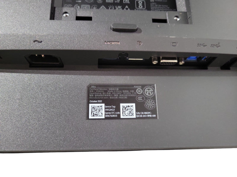 Dell Monitor 24" - P2422H 1920x1200 VGA, Display Port IPS FHD No Stand !