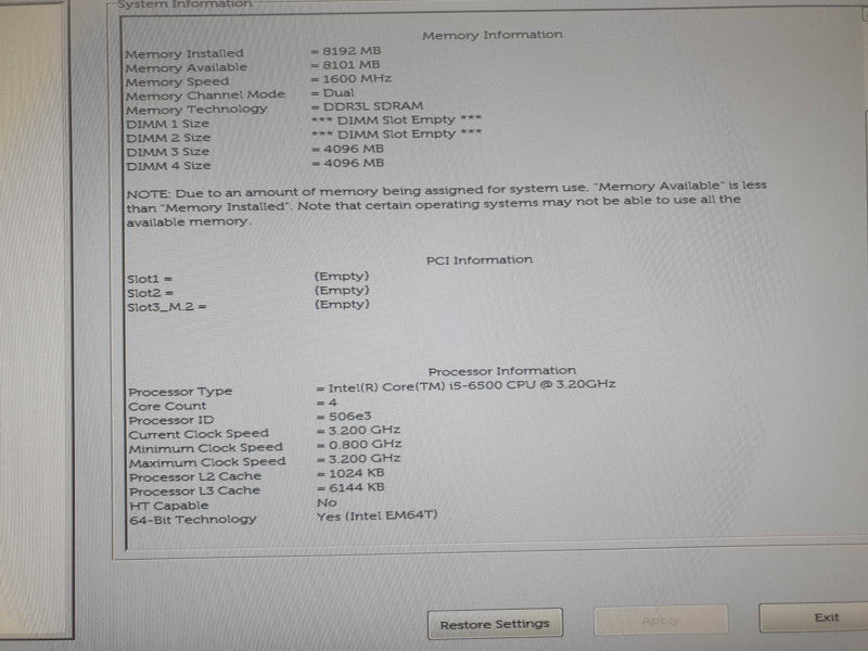 Dell Optiplex 5040 | i5-6500 @ 3.2Ghz | 8GB RAM | No HDD/OS
