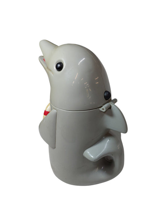 Vintage 1996 Talking Dolphin Cookie Jar , ( Plastic ) "Makes Flipper Noises" =