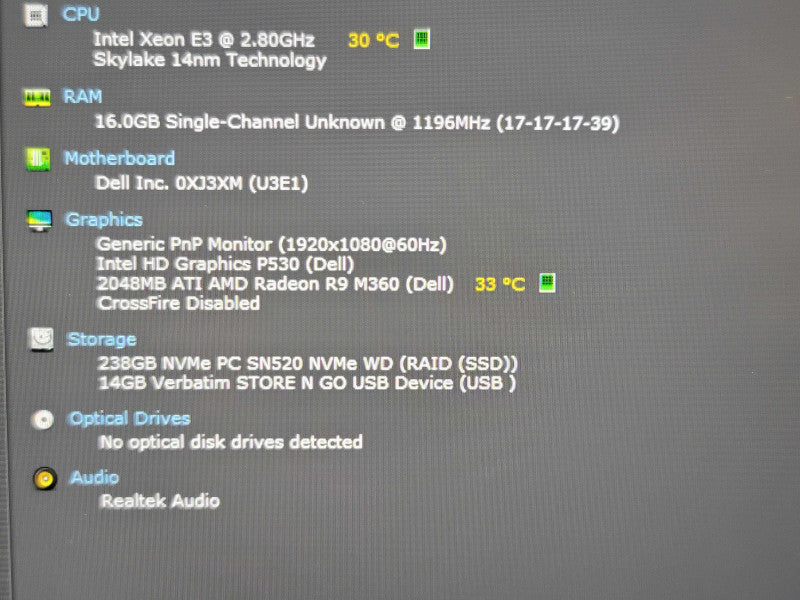 Dell Precision 3510| Xeon E3-1505| 16GB DDR4| Radeon R9 M630| 256GB SSD READ β BudLap