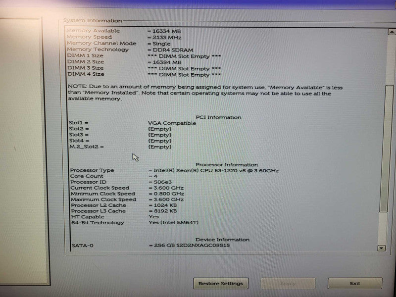 DELL Precision Workstation 3620 E3-1270 v5 @ 3.6Ghz 16GB RAM 256GB SSD $