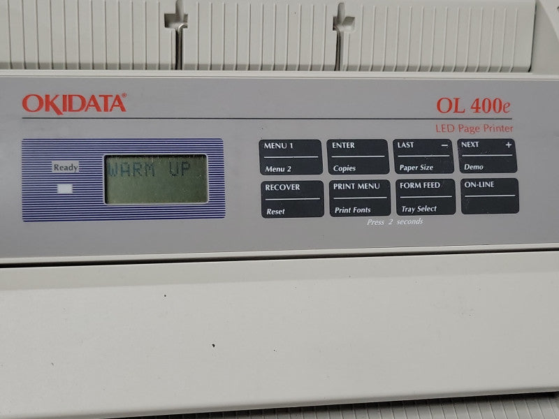 OKIDATA OL 400e LED page Printer, Powers on, Read _