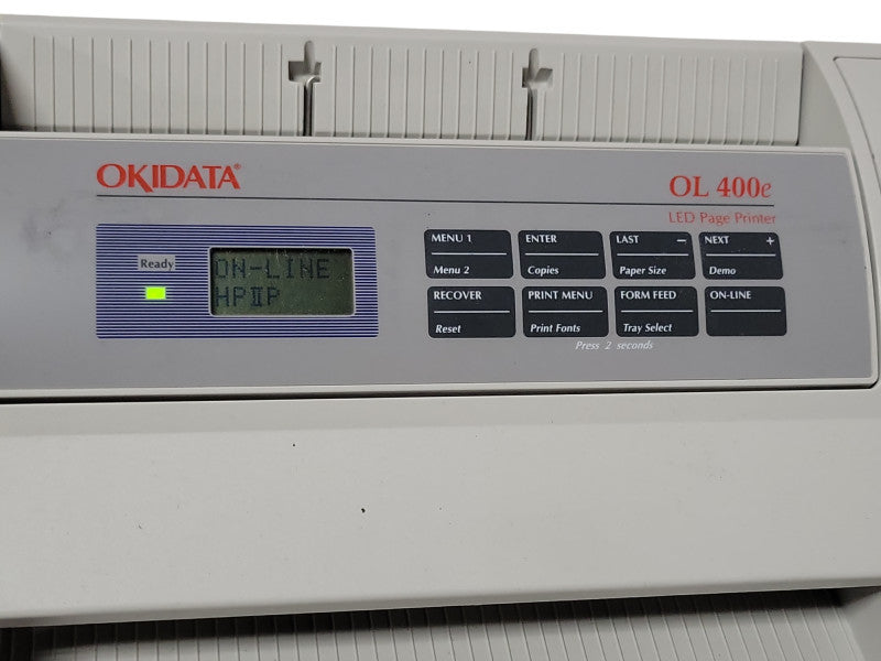 OKIDATA OL 400e LED page Printer, Powers on, Read _