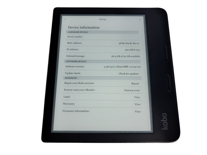 Rakuten Kobo Libra 2 - 32GB - Black [eReader / 7" / Wifi] (