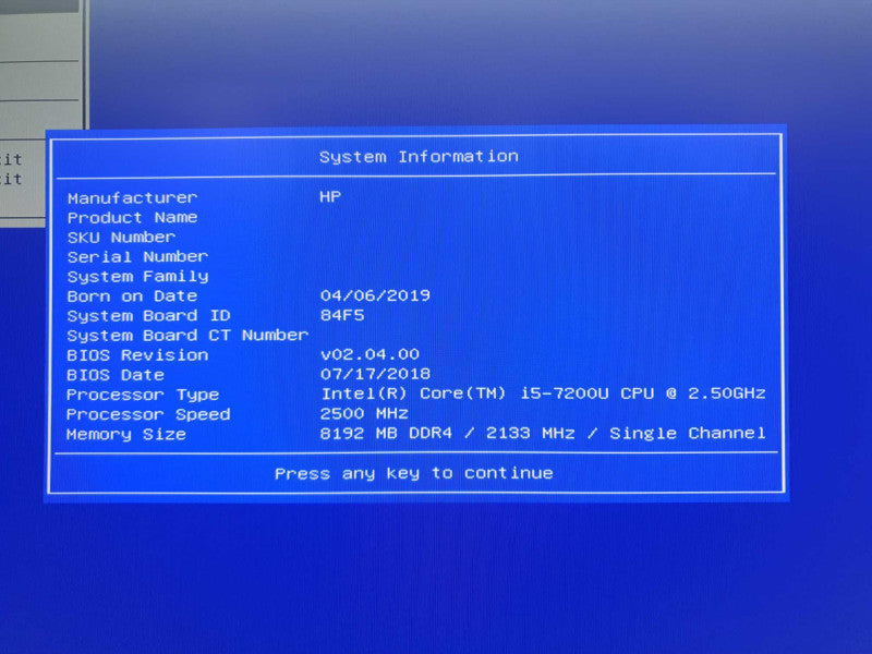 HP 260 G3 DM Business PC | i5-7200U @ 2.5GHz | 8GB DDR4 | No HDD/OS