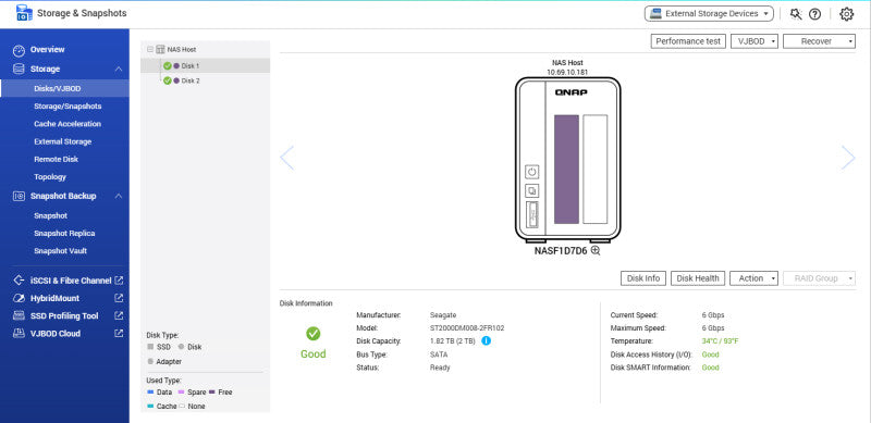 QNAP TS-251 2-Bay NAS, 2x 2TB HDD, No Power Supply