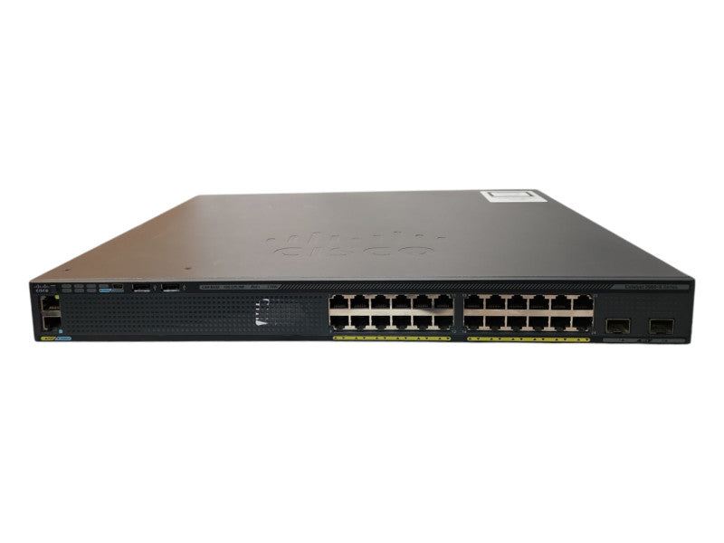 Cisco WS-C2960X-24PD-L V01, 24 Port Gigabit PoE+ 370W Switch, 2x 10G SFP+