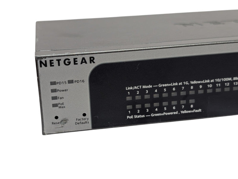 NETGEAR ProSafe 16-Port Gigabit PoE Smart Switch GS516TP with PoE Powered  -