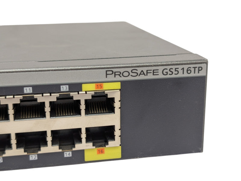 NETGEAR ProSafe 16-Port Gigabit PoE Smart Switch GS516TP with PoE Powered  -