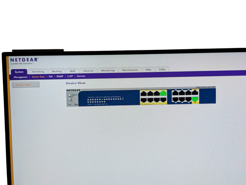NETGEAR ProSafe 16-Port Gigabit PoE Smart Switch GS516TP with PoE Powered  -